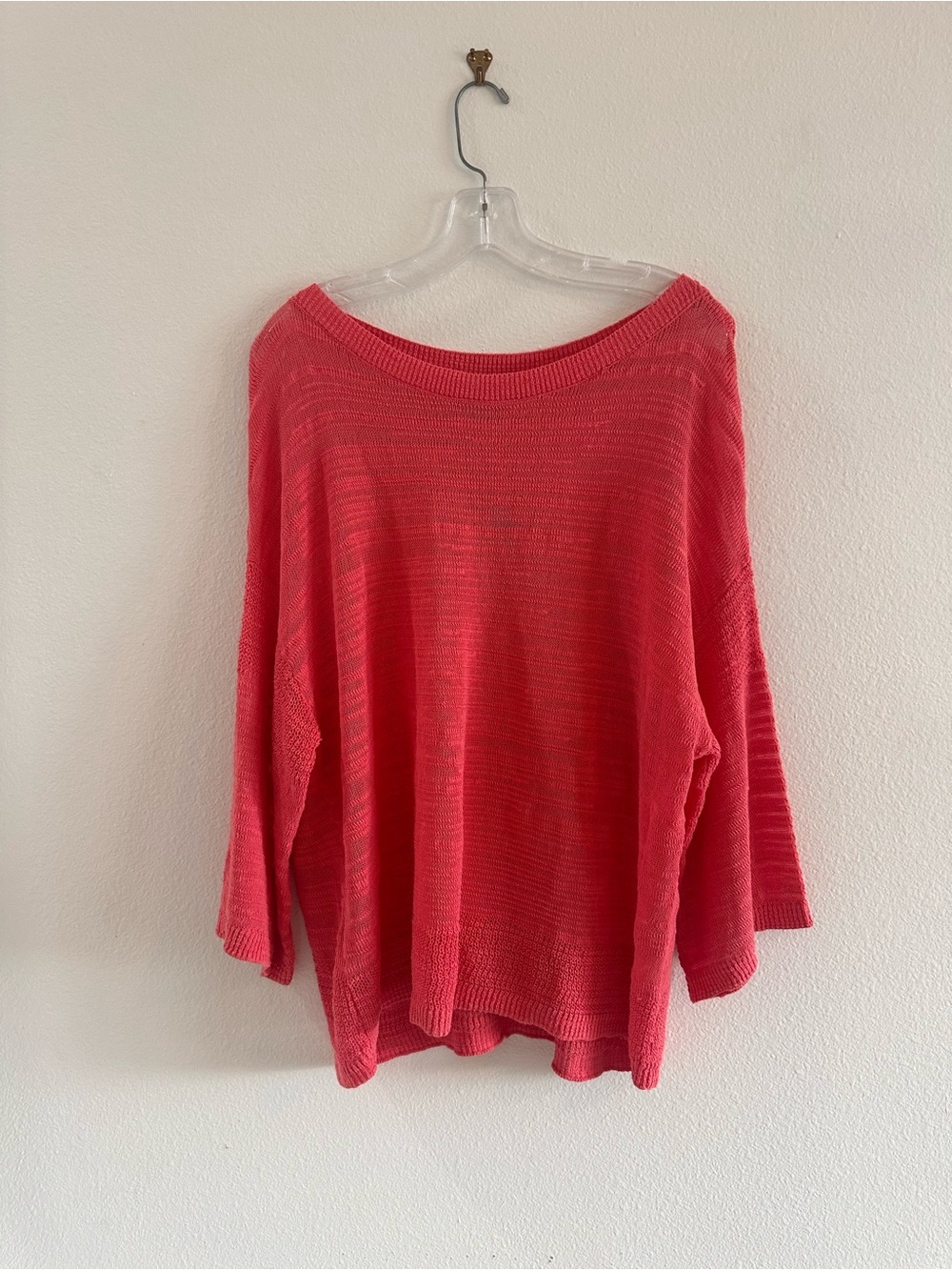 NEW Tommy Bahama Coral Pink Lightweight Knit Crewneck Summer Sweater, XL